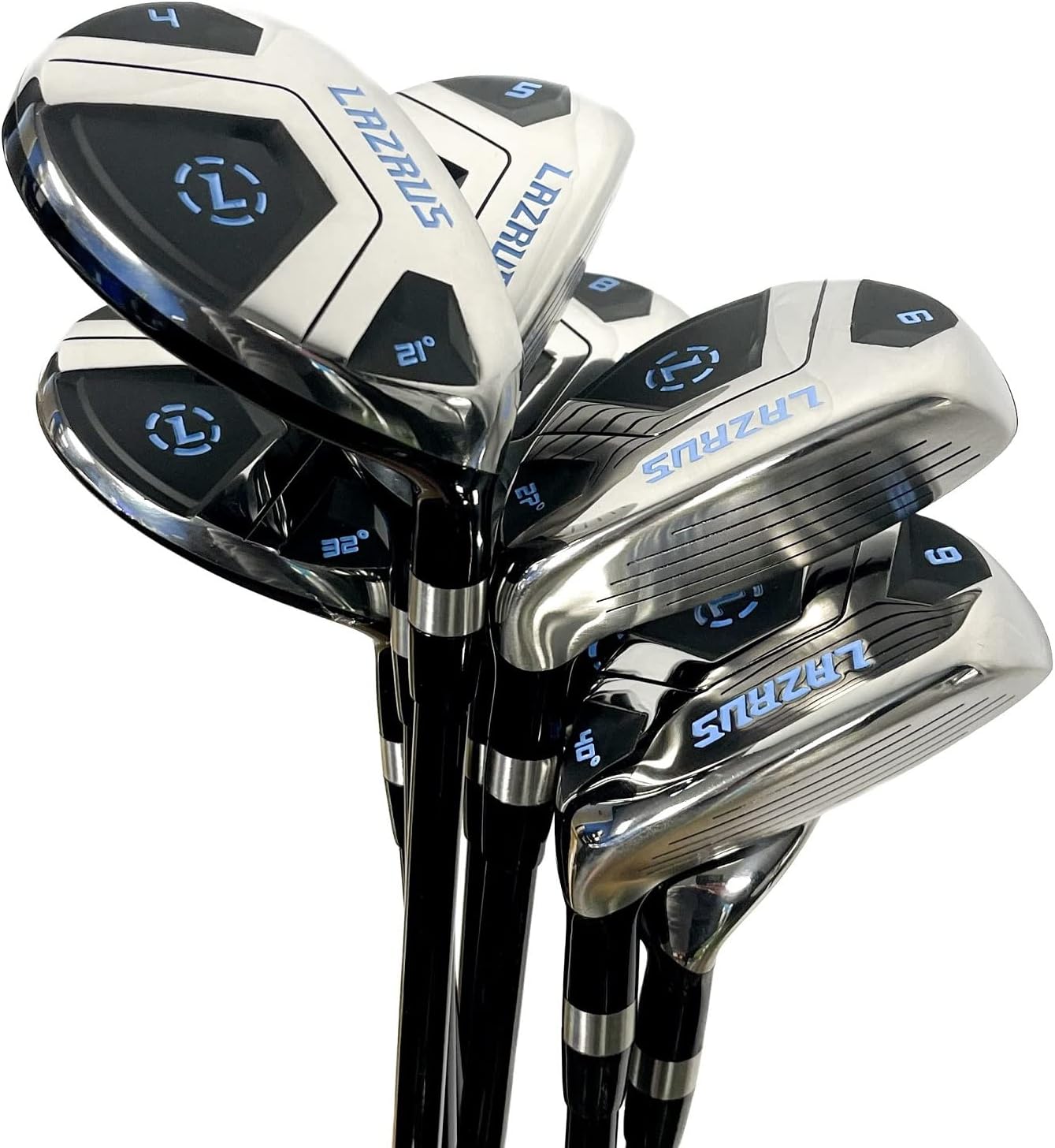 LAZRUS GOLF Premium Hybrid Golf Clubs for Men - 2,3,4,5,6,7,8,9,PW Right Hand & Left Hand Single Club, Regular Flex