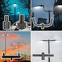 Vista 7 de Adaptador de espiga para poste cuadrado OD de 5 pulgadas, adaptador de soporte vertical con soporte deslizante (2 3/8 pulgadas), accesorios