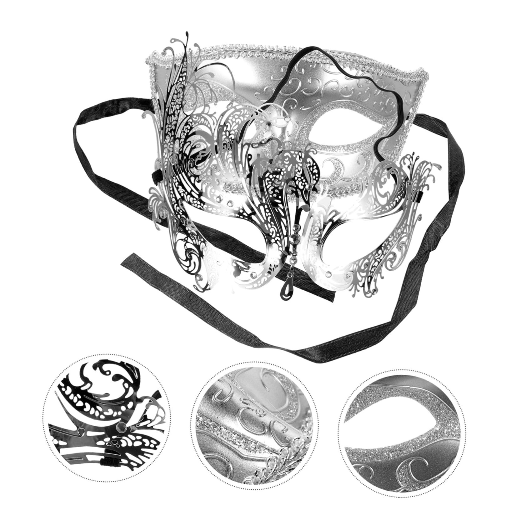 Healeved 10 Pièces Masque de Cosplay avec Lot de Masques Décoratifs pour Couples Accessoire de Fête et Halloween pour Événements de Danse et à Thème