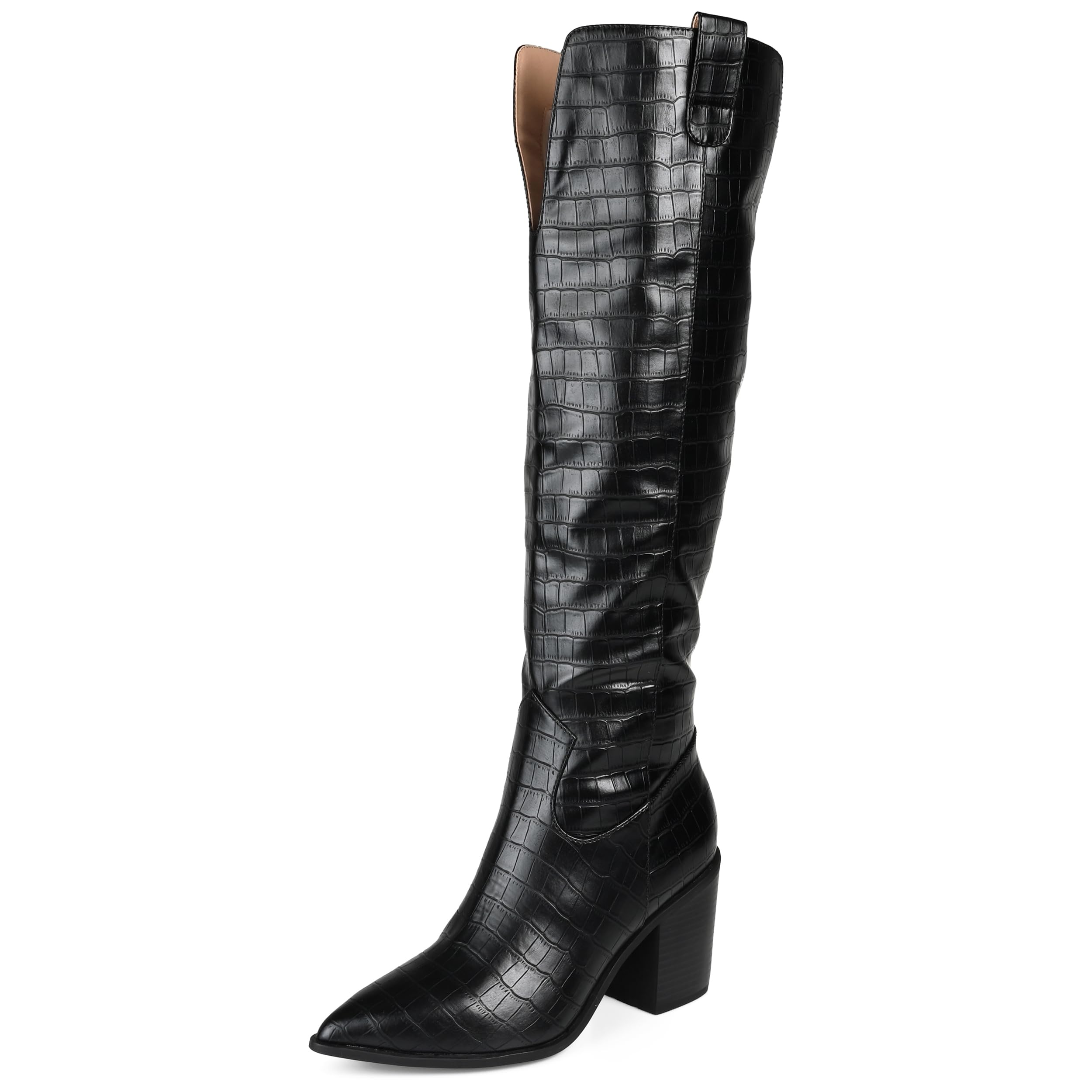 Journee Womens Comfort Foam Extra Wide Calf Therese Boots Black 6 5
