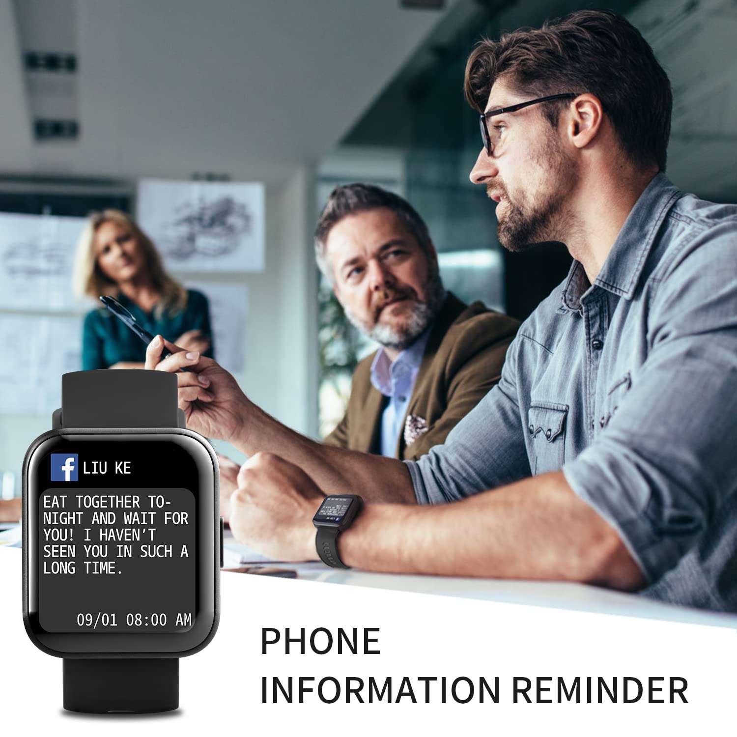 Smartwatch Uomo Donna, 1.71'' HD Orologio Fitness, 20+ Sportive Activity Fitness Tracker,Contacalorie/Passi/Distanza , IP68 Impermeabile/Sonno/SpO2/Cardiofrequenzimetro/Messaggi per Android iOS