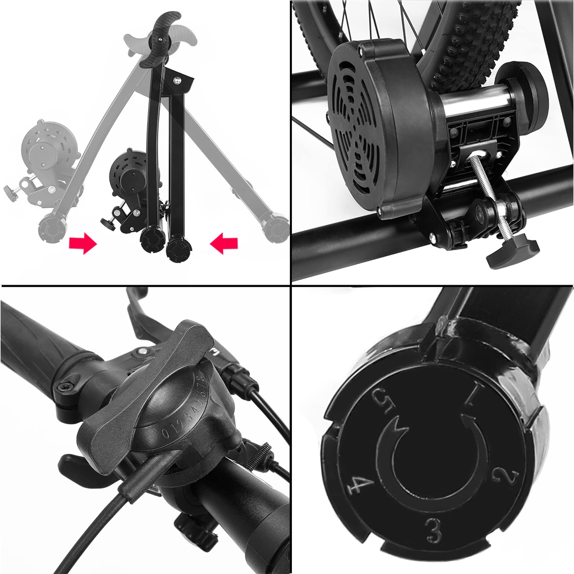 Home Trainer Vélo Magnétique - Support Pour Roues 66-71cm, 8 Résistances Réglables, Charge 150kg - Pour Entraînement Domicile