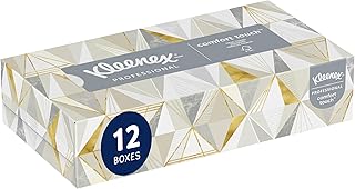 Professional Facial Tissue, Bulk (03076), 2-Ply, White, Flat Facial Tissue Boxes for Business, Convenience Case (125 Tissues/Box, 12 Boxes/Case, 1,500 Tissues/Case)
