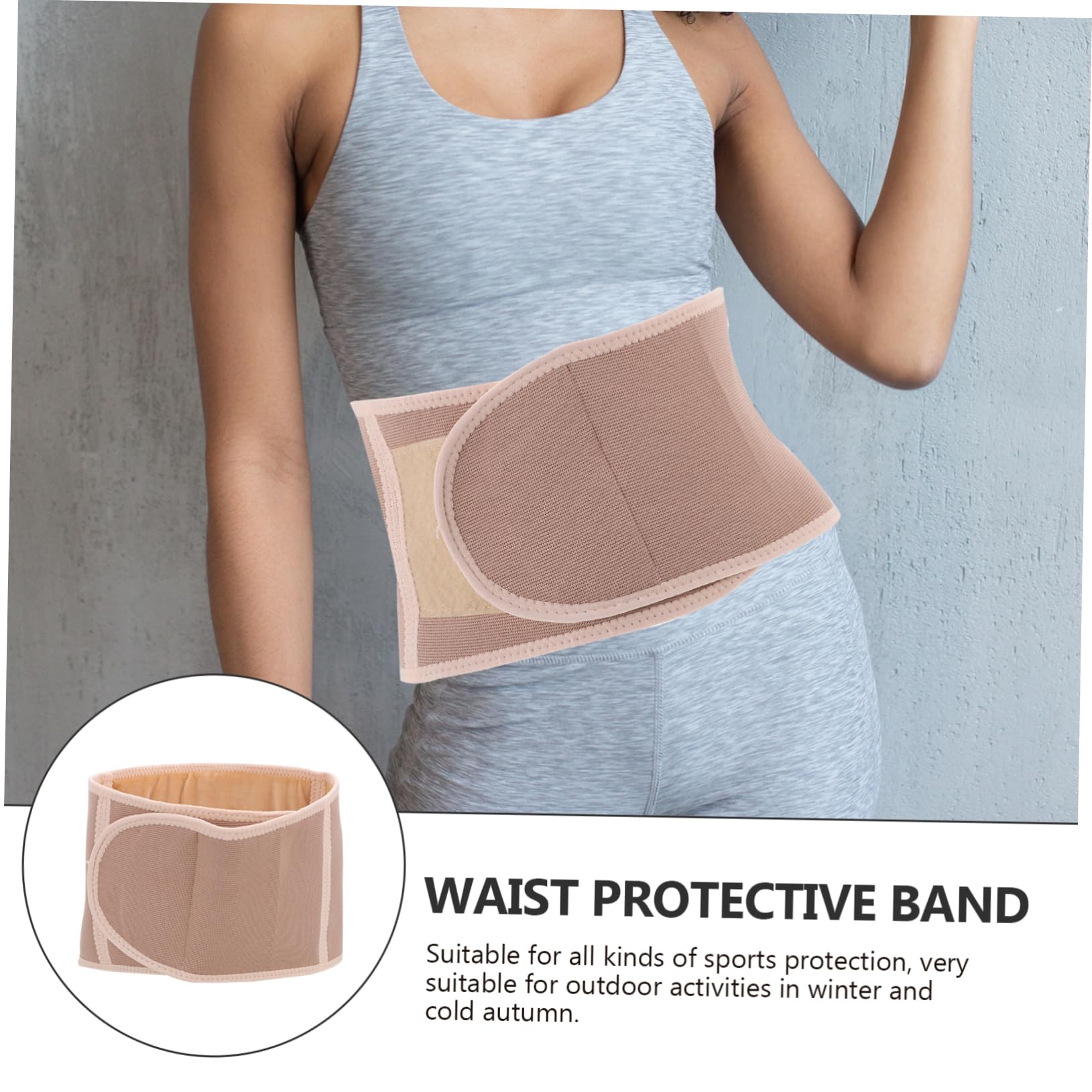 GOOHOCHY Warm Belt Back Support Belt for Men Warm Abdominal Band Waist Support Band Waist Protector Dhoti for Men Mens Adjustable Belt Waist Band for Winter Waist Band Warmer Spandex