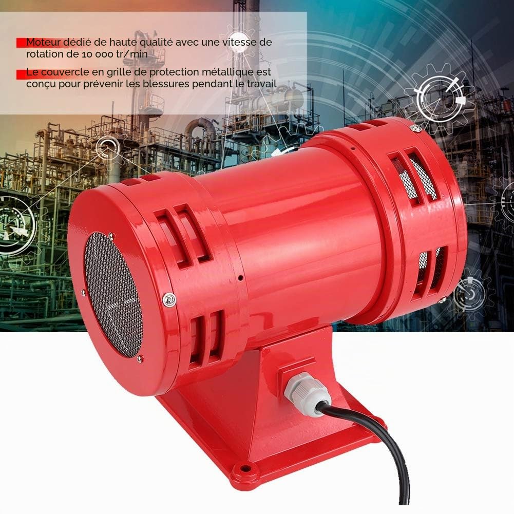 Sécurité de L'industrie 150DB, Sirène Entraînée par Moteur, Signal Industriel Led Continu, Avertisseur Sonore D'alarme électrique (220 240V)
