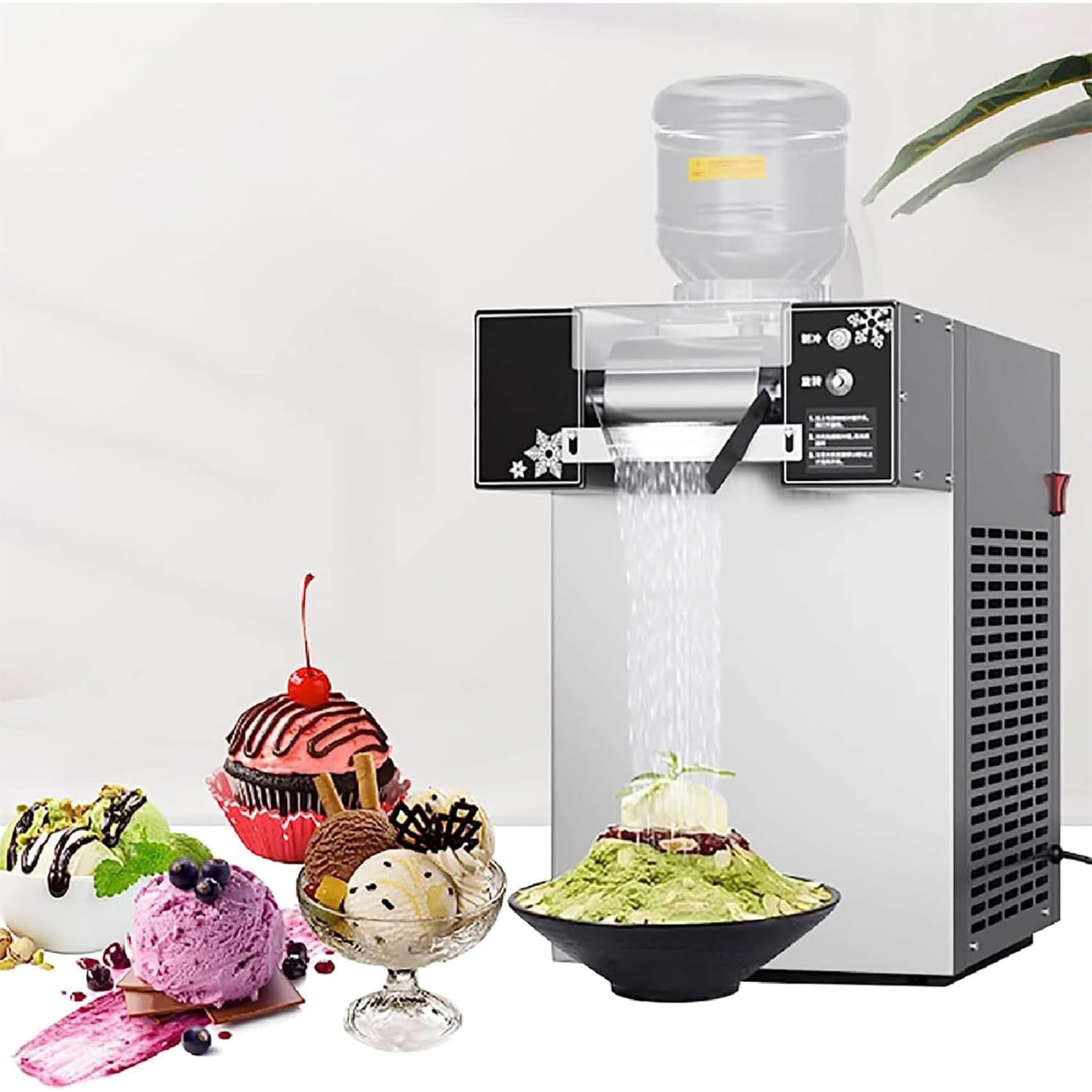 Machine à Glace pilée en Acier Inoxydable, Machine à Glace pilée Commerciale, Machine à Glace pilée pour Salons de thé et Restaurants de Fondue Chinoise, 120 kg, 60 kg,60KG