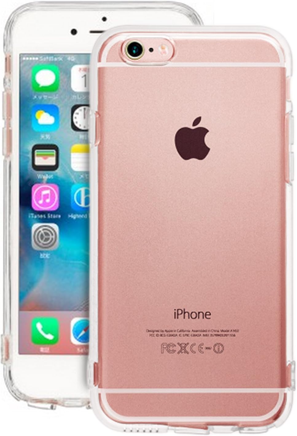 HAOKE Apple at Transparent Clear Thin Slim Soft TPU Cover for Apple iPhone 6/6S 4.7 Inch Only (Transparent Pattern)
