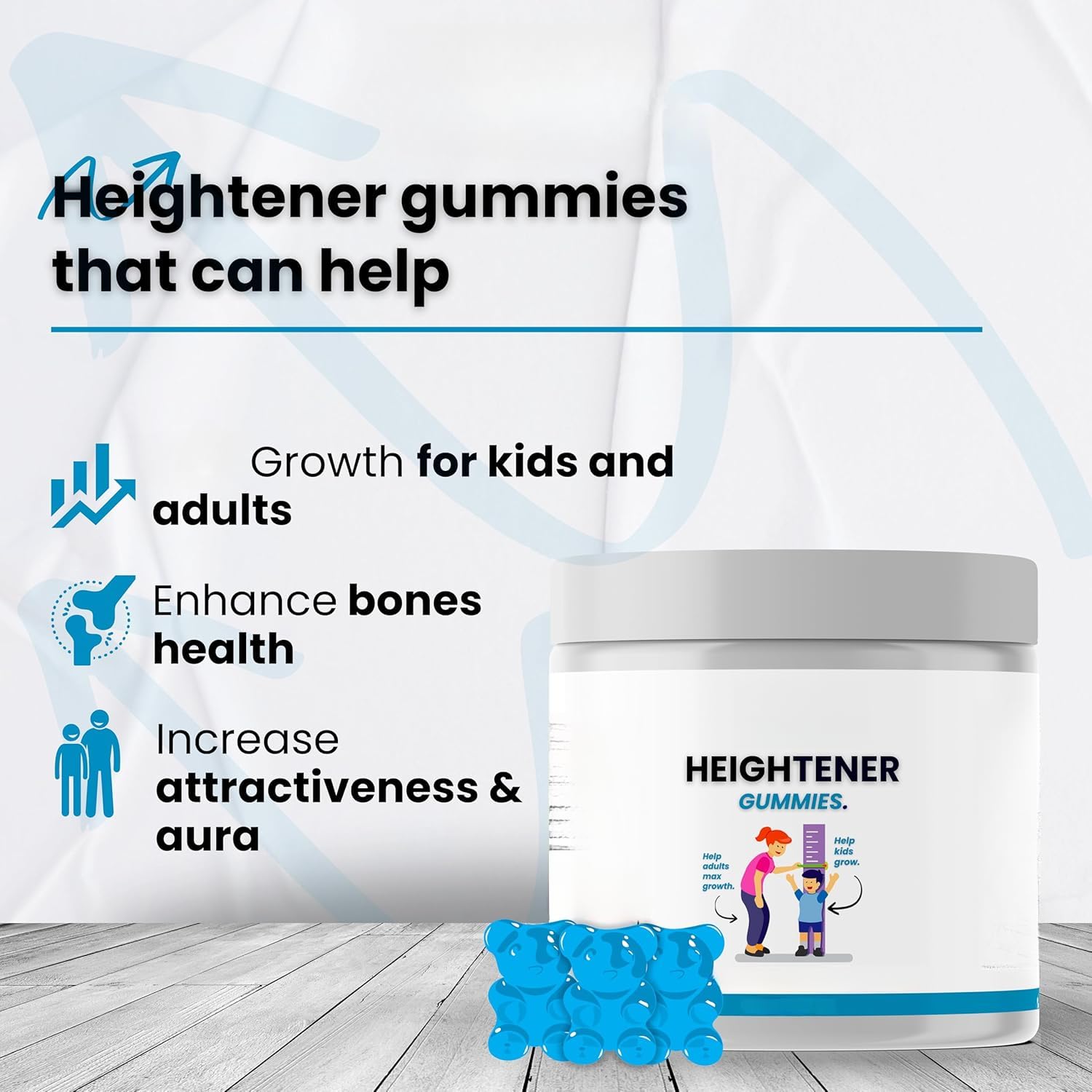 Heightener Gummies - Integratore naturale per la crescita dell'altezza
