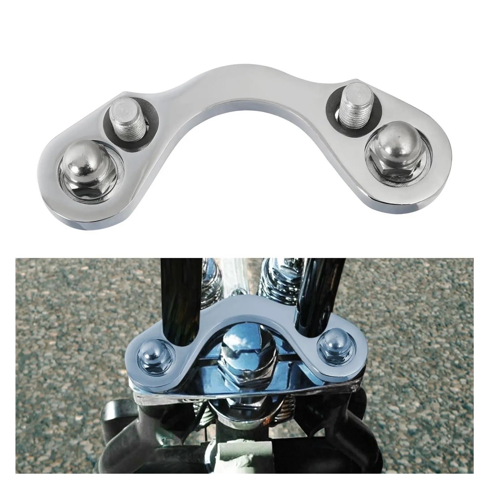 Adaptador Árbol Manillar Resorte Para Motocicleta Convertidor Abrazadera Superior De 3,5 A 4,75 Pulgadas