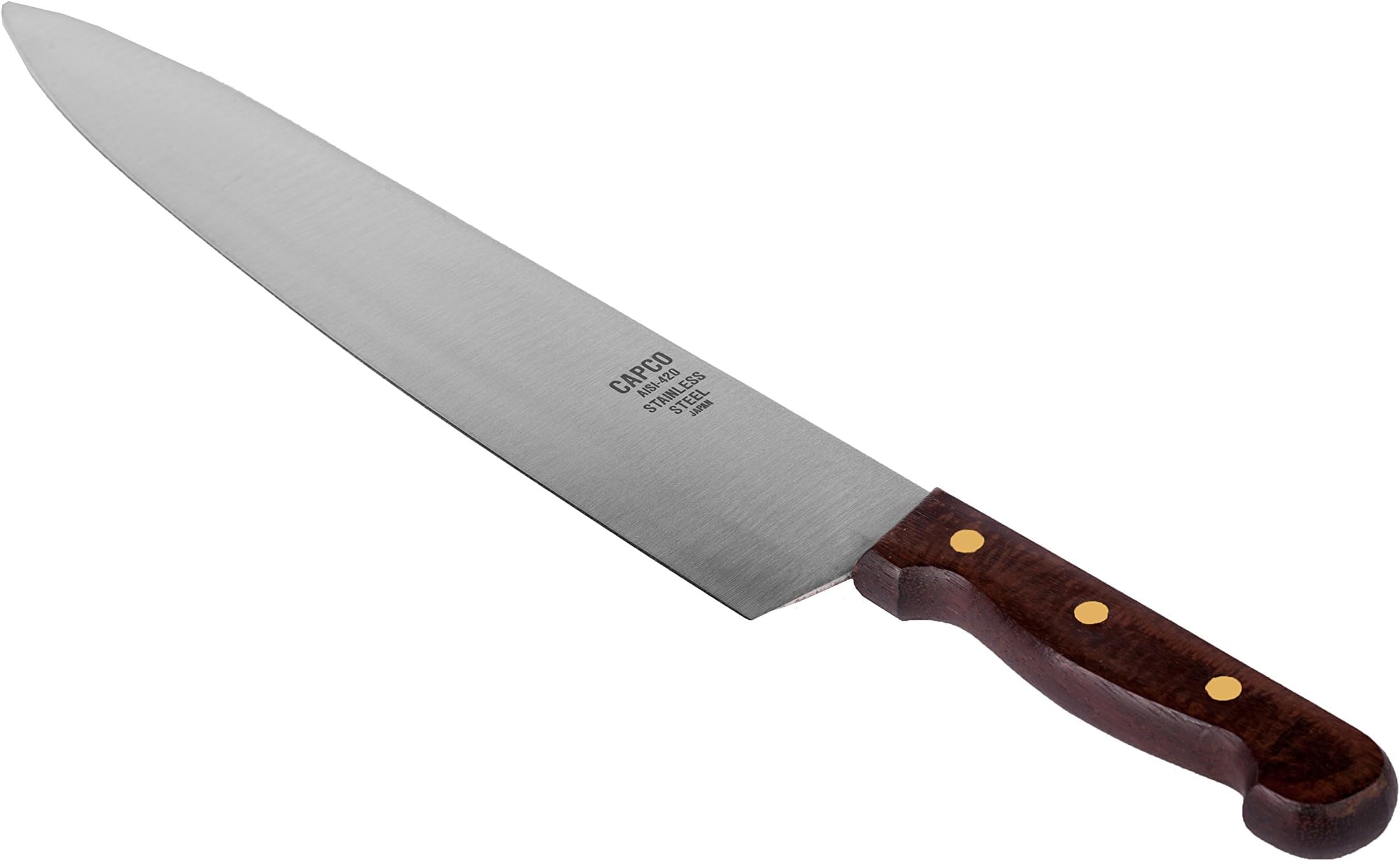 Capco 4214-12, 12-Inch Chef’s Knife with Ground Edge, Stainless Steel Blade