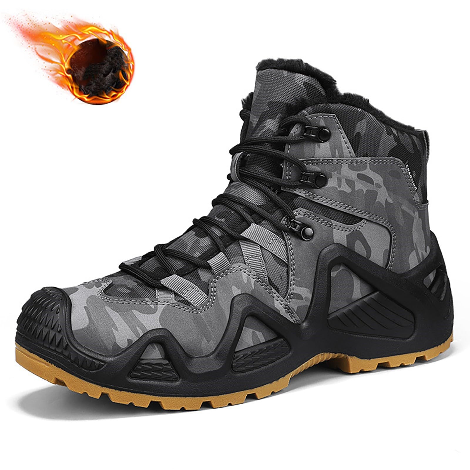 Botas de trekking para hombre, impermeables, botas de nieve, informales