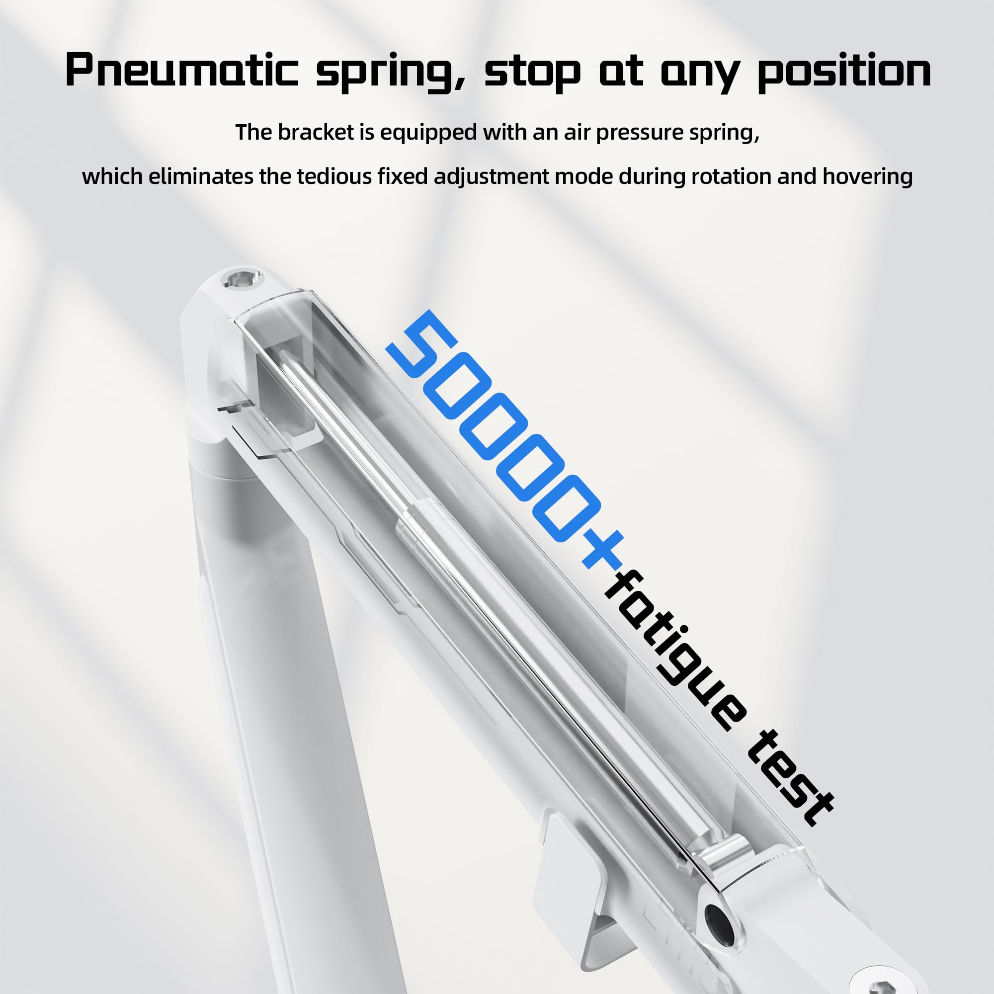 ETHU Heavy-Duty Dual Monitor Arm 14 kg, Monitor Halterung 2 Monitoremit Gasdruckfeder für 17-40 Zoll, Voll Verstellbare Bildschirmhalterung mit Ergonomischem Design, VESA-Schreibtischständer, Weiß