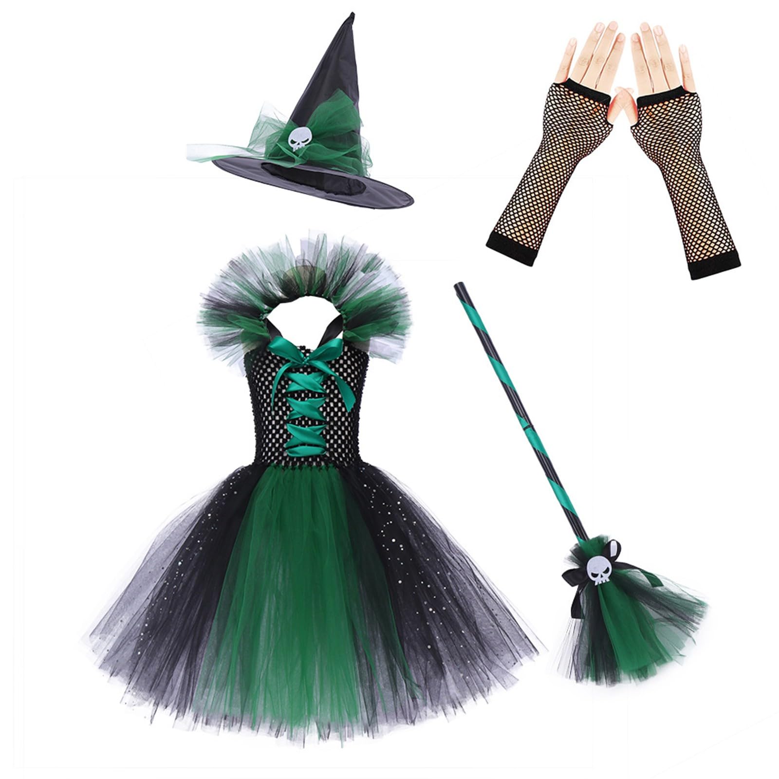 Halloween Sposa Cadavere Bambina personalità Clown Esecuzione Abito Bimba Abito Ragazza Mascherata Vestito Ragazza Vestito Principessa Tennis Travestimento Cosplay Feste Witch Costume