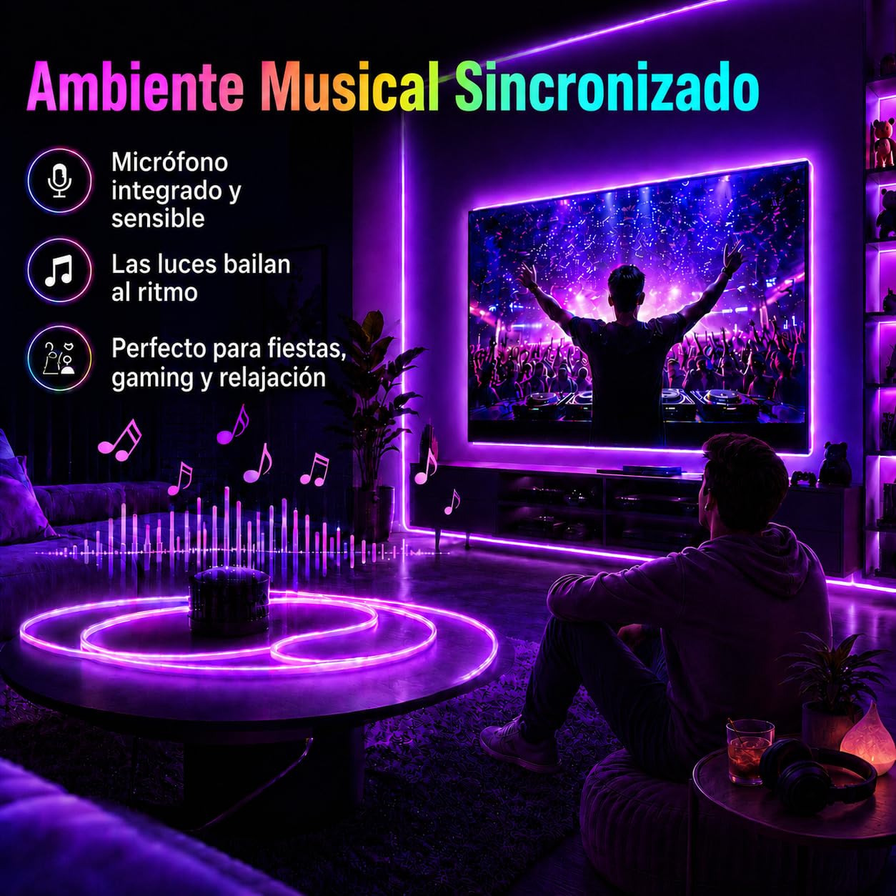 Meevt Tiras LED Exterior 20M, Luces Neón RGB 24V para Patio y Jardín | 72 LEDs/m, Tira Neon 20m, Ip65, Silicona Flexible, Control App Y Mando, Sincronizacion Musical, para Jardin, Patio, Fiesta