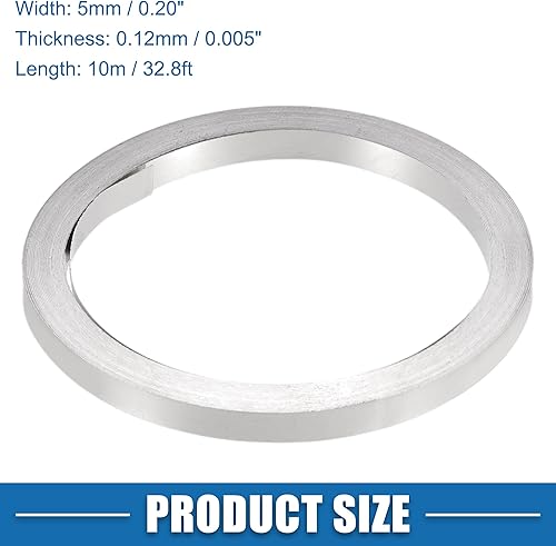 Miniatura 4 de A ABSOPRO Tira de níquel puro para automóvil, 99.6% níquel, 0.005 x 0.197 in, pestañas de níquel de 32.8 pies para pestaña de soldadura 18650 para