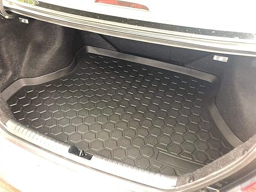 Miniatura 6 de Tapete de maletero para Acura ILX Sedán 2013-2022 – Tapetes resistentes a la intemperie para automóviles con borde elevado – Alfombrilla