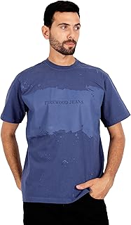 تيشرت كلاسيك مطبوع بعبارة (firewood Jns) للرجال من فاير وود