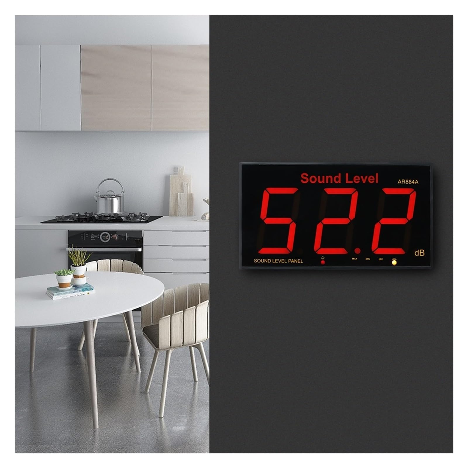 Medidor De Nivel Sonido Con Pantalla LCD Grande, Digital Pared, Ruido, Comprobador Monitoreo PrecisióN Extremadamente Alta