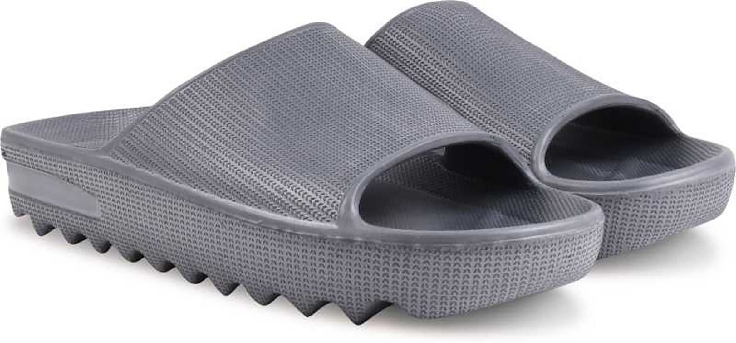 CROXIFY Mens Simple Zigzag Grey Rubber Clogs Sandals - 8 UK (B09VP1QTCH) Amazon Price History, Amazon Price Tracker