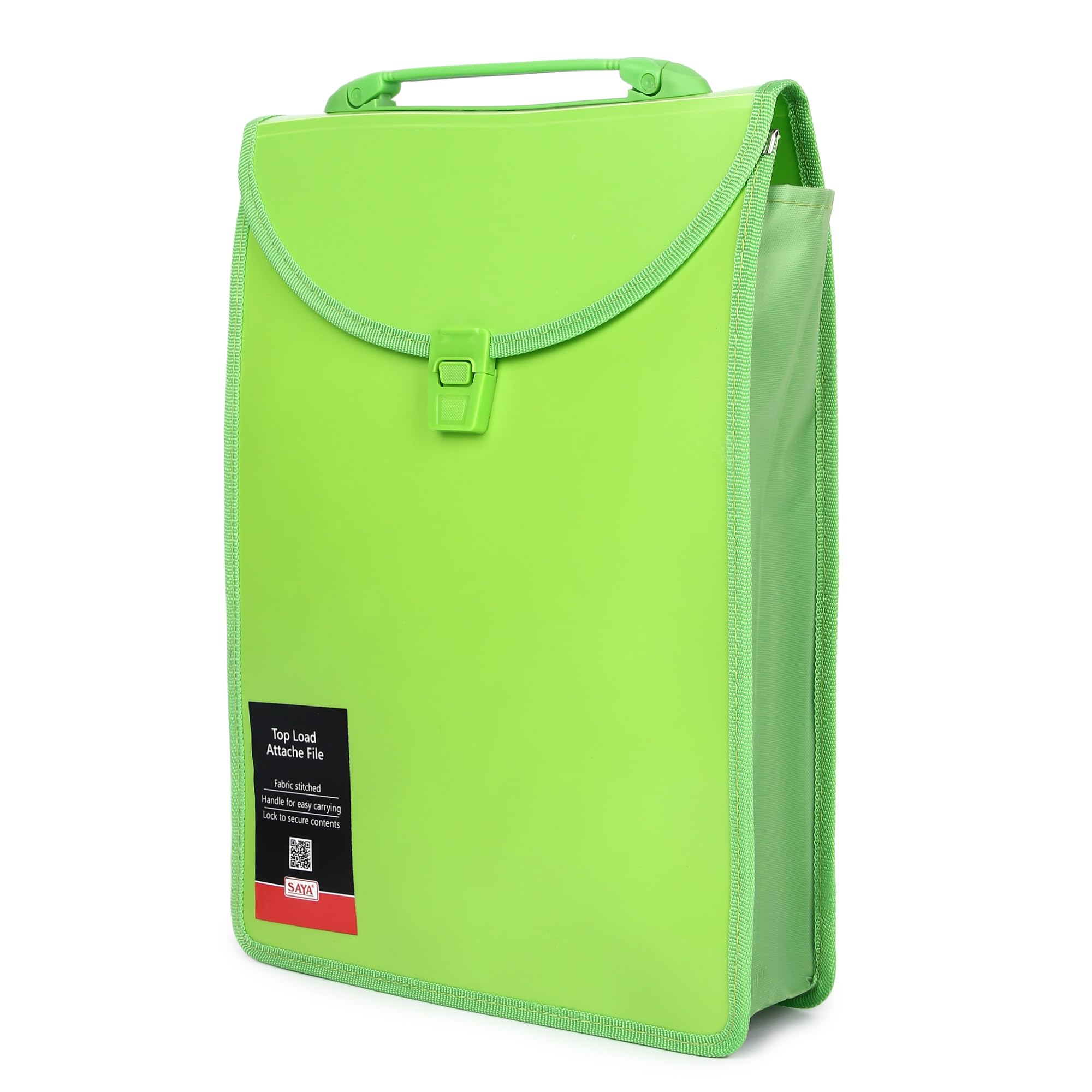 Saya Cartella portadocumenti con maniglia e serratura, impermeabile, formato A4, può contenere fino a 150 fogli, ideale per ufficio, scuola, custodia da viaggio, design durevole ed elegante