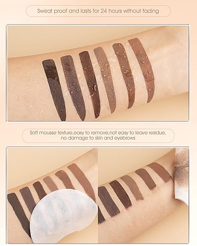 Miniatura 8 de Gel de cejas teñido impermeable, maquillaje líquido de larga duración, a prueba de manchas, máscara de cejas teñida, pegamento para cejas tintado,