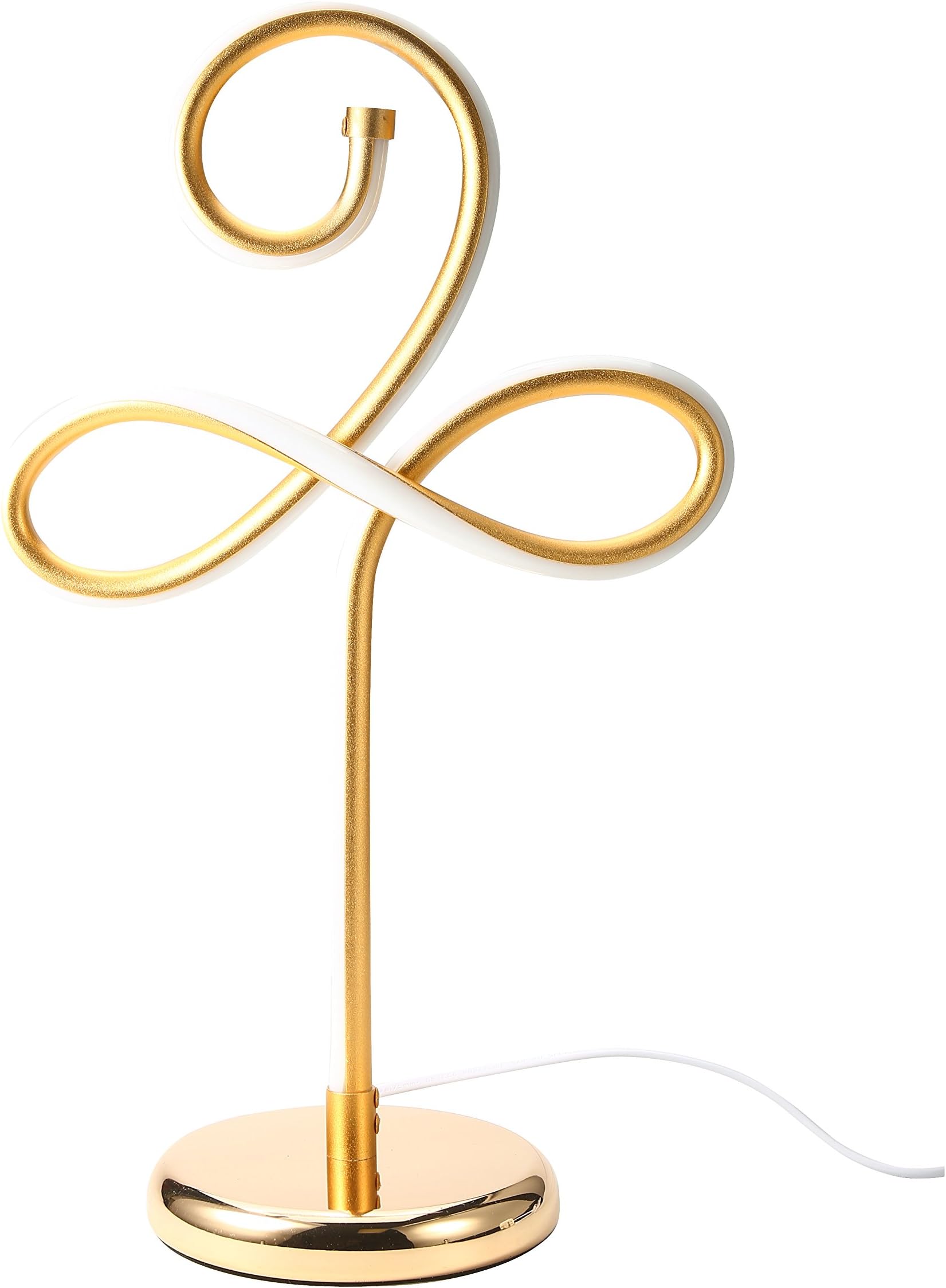 LED Spiral Desk Lamp ，Eye-Caring Table Lamp, Golden Light LED Eye-Protect Decoration Or Bedroom/Living Room/Kids/Party/Christmas Gift/Outdoor，UK Plug