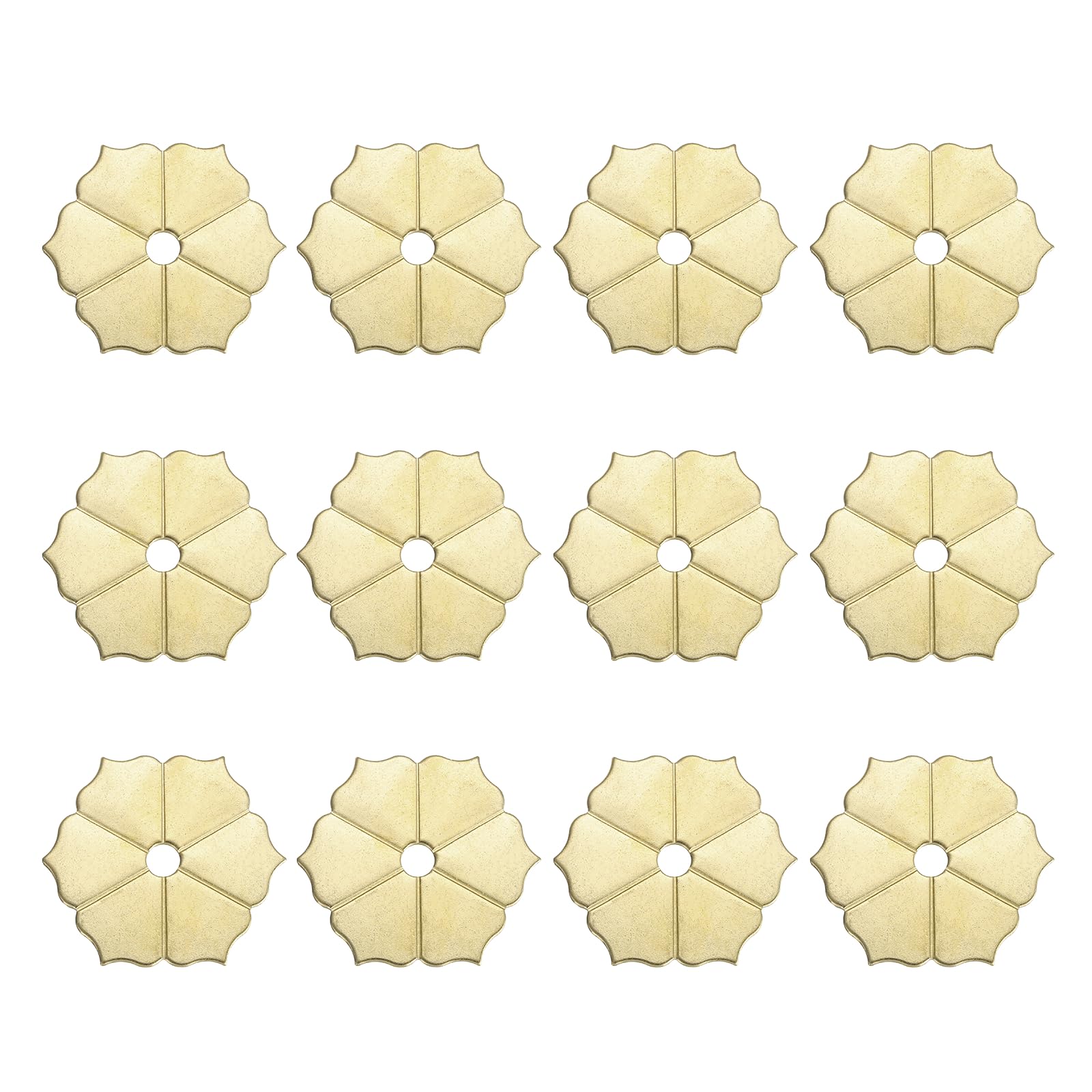 QUARKZMAN 12Pcs Placca Posteriore Pomello Mobiletto, 1.77 Pollice Forma Esagono Fiore Placca Posteriore Ottone Decorarezione Classica Mobili Guarnizione Per Mobile Cassetto Ante dio