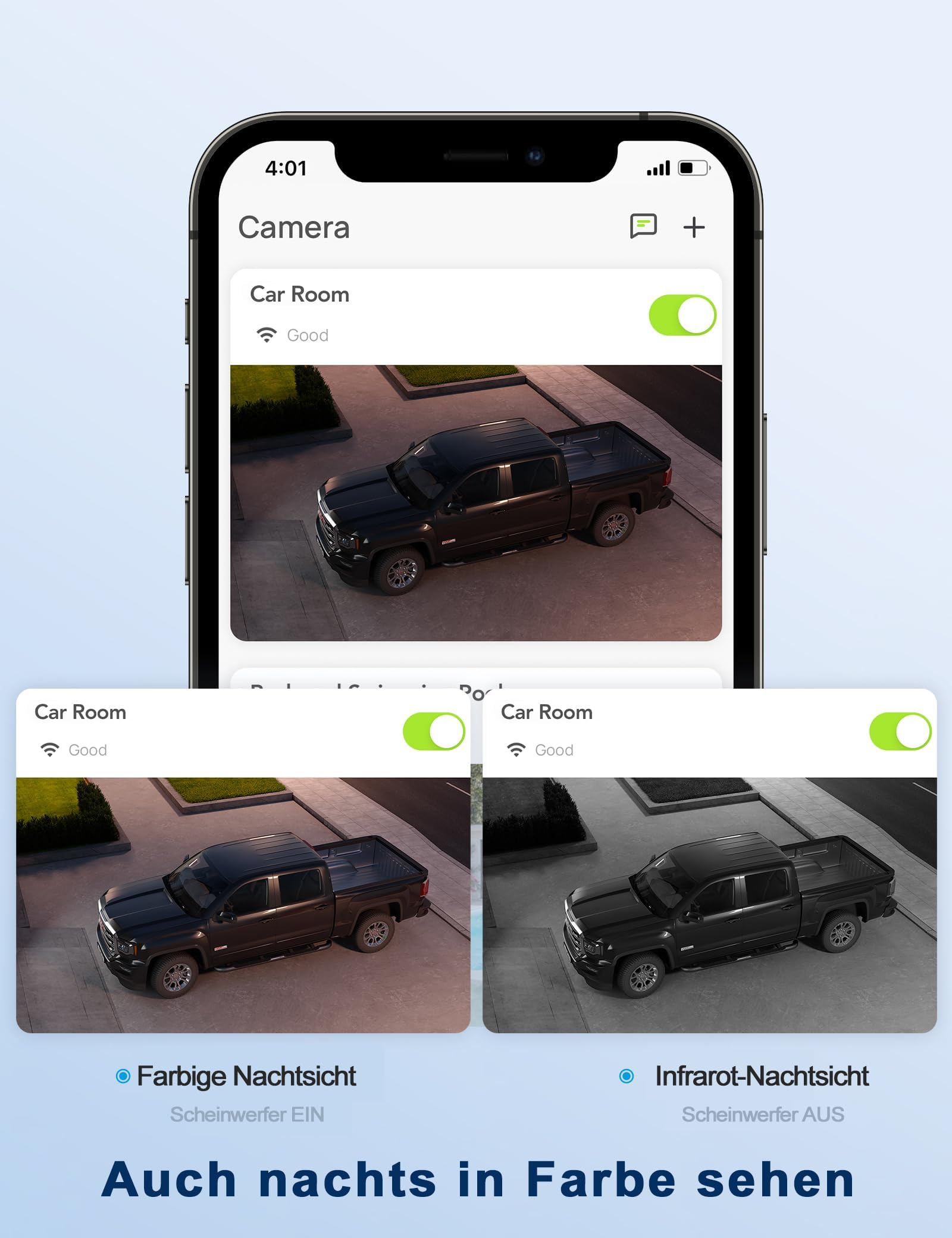 GNCC 2 Pack Überwachungskamera Aussen, 360° PTZ Außenkamera, 2.4Ghz WLAN