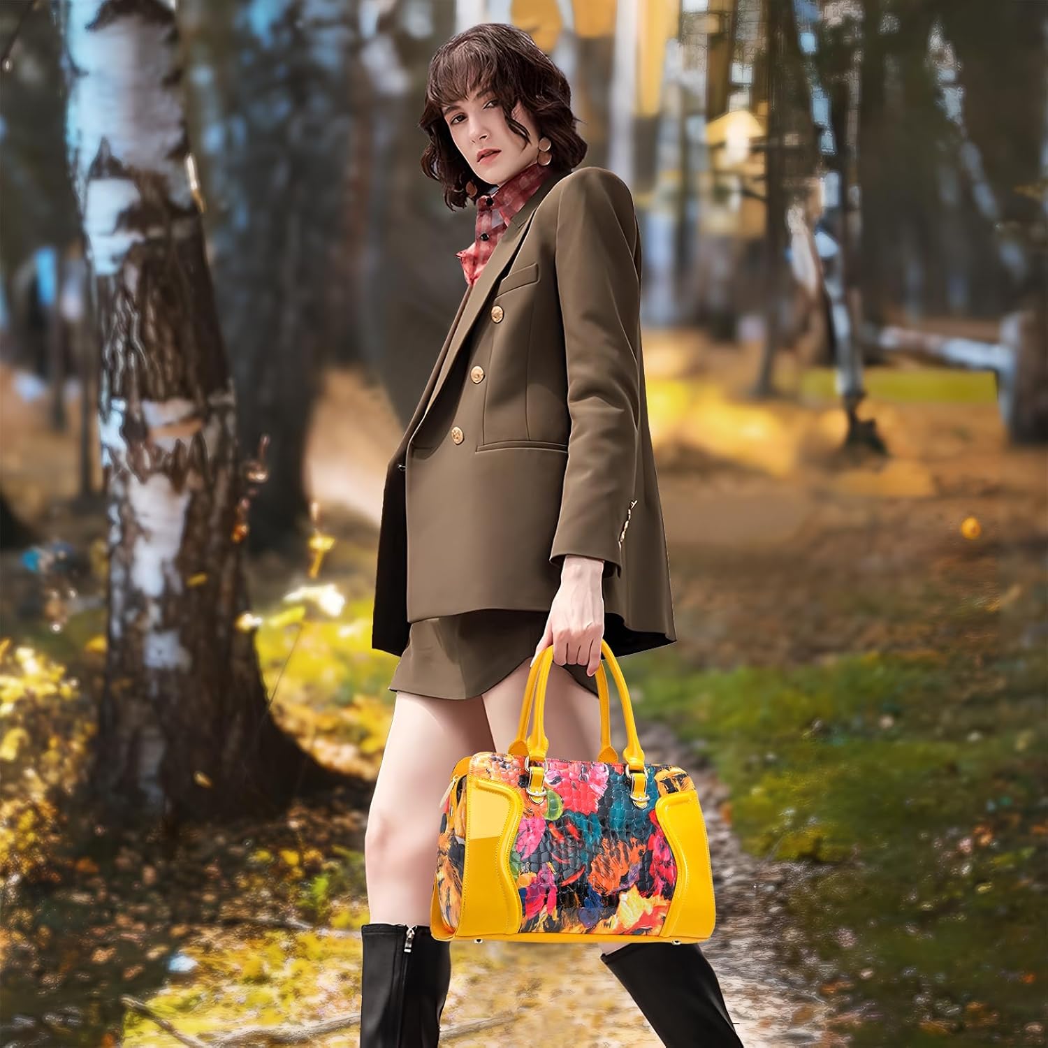 Genuine Leather Tote Bag for Women, Large Womens Crossbody Bag, Black Handbag Leather Purses for Women - Image 2