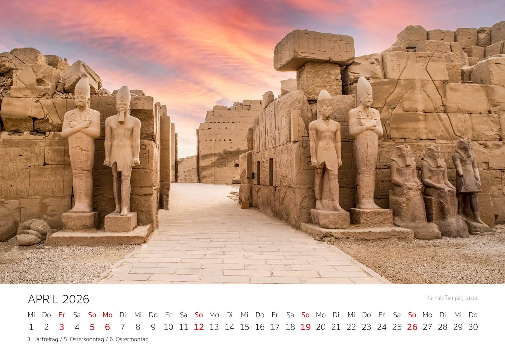 Edition Seidel Premium Kalender Faszination Ägypten 2026 Format DIN A3 Wandkalender Nord Afrika Luxor Kairo Pyramiden von Gizeh Karnak-Tempel Große Sphinx