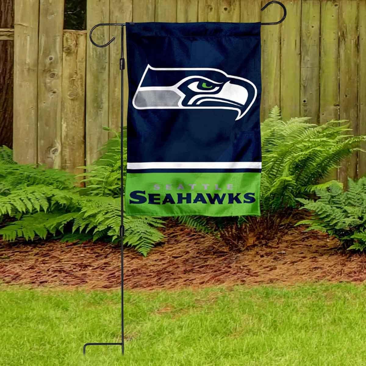 Seahawks Garden Flag and Stand Pole Holder Mount