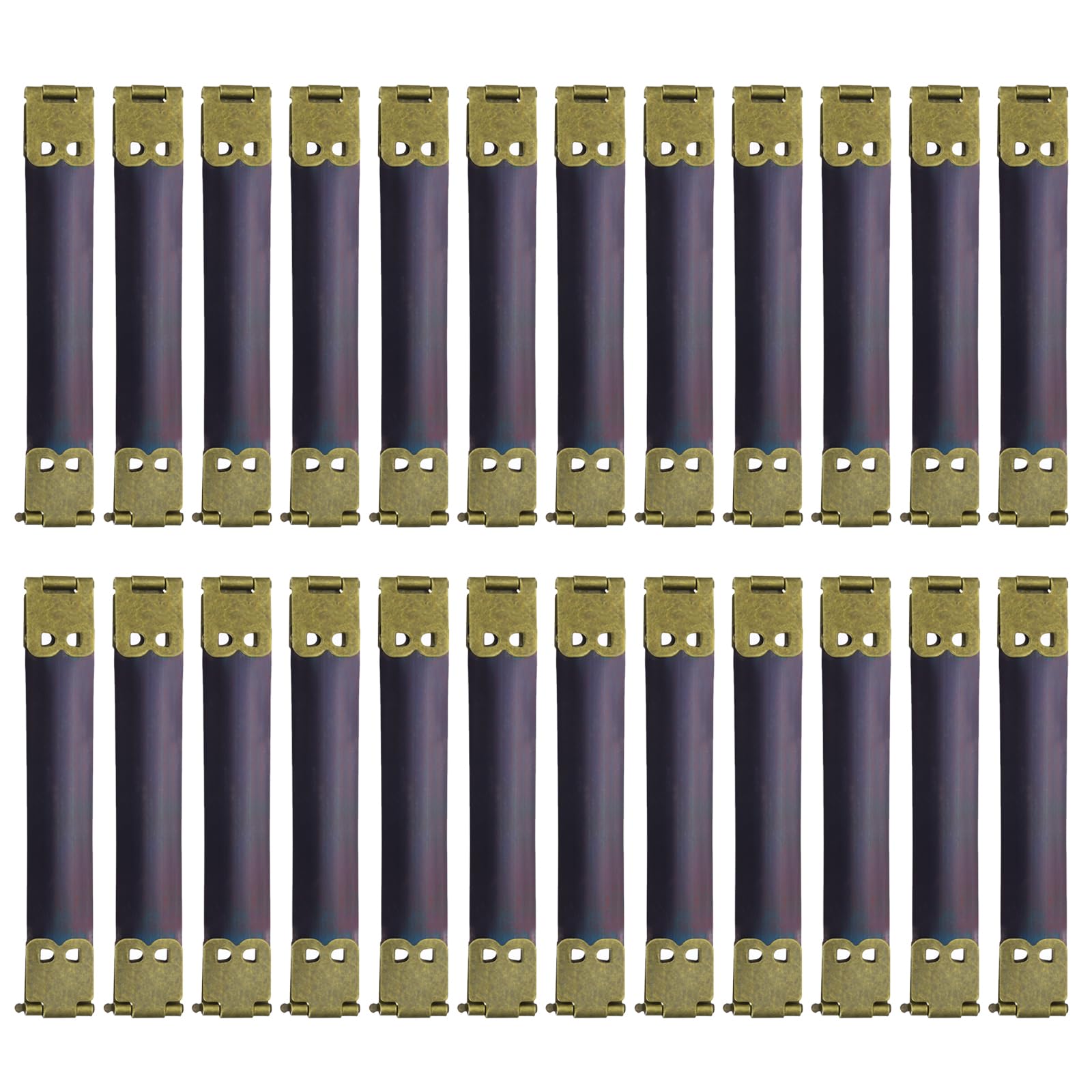 sourcing map 24Pcs Metal Internal Flex Frame, 9cm/3.5" Coin Purse Frame Handbag Hinges Clip for Wallet Bag DIY Craft Sewing Purse Making, Bronze