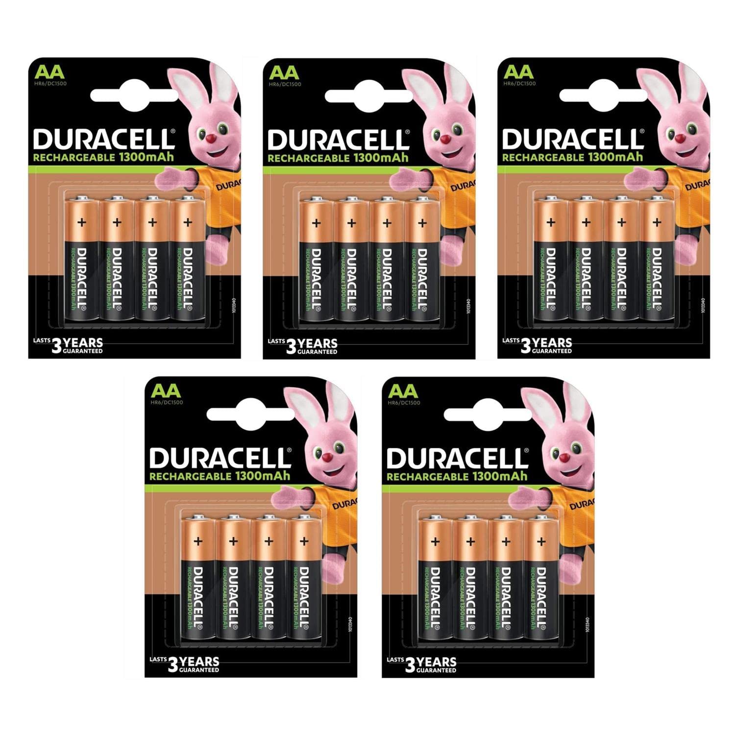 Duracell AA 1300 mAh 1.2 V NiMH batterie ricaricabili batterie HR6