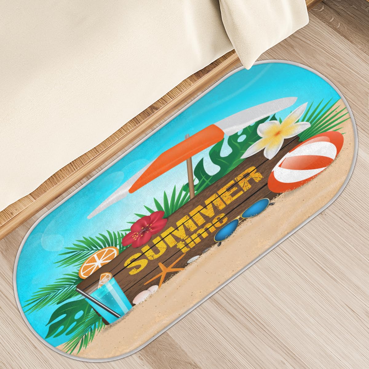Tapis anti-glisse et moelleux pour carrelage froid de cuisine et douche