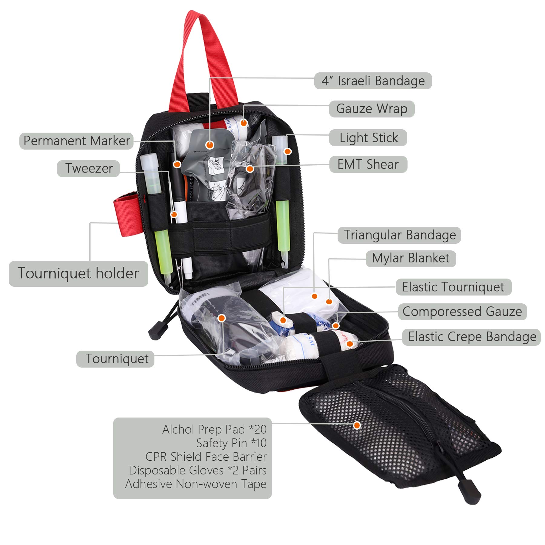 Buy IFAK Med Trauma Kit, Molle Tactical Emergency First Aid Kit