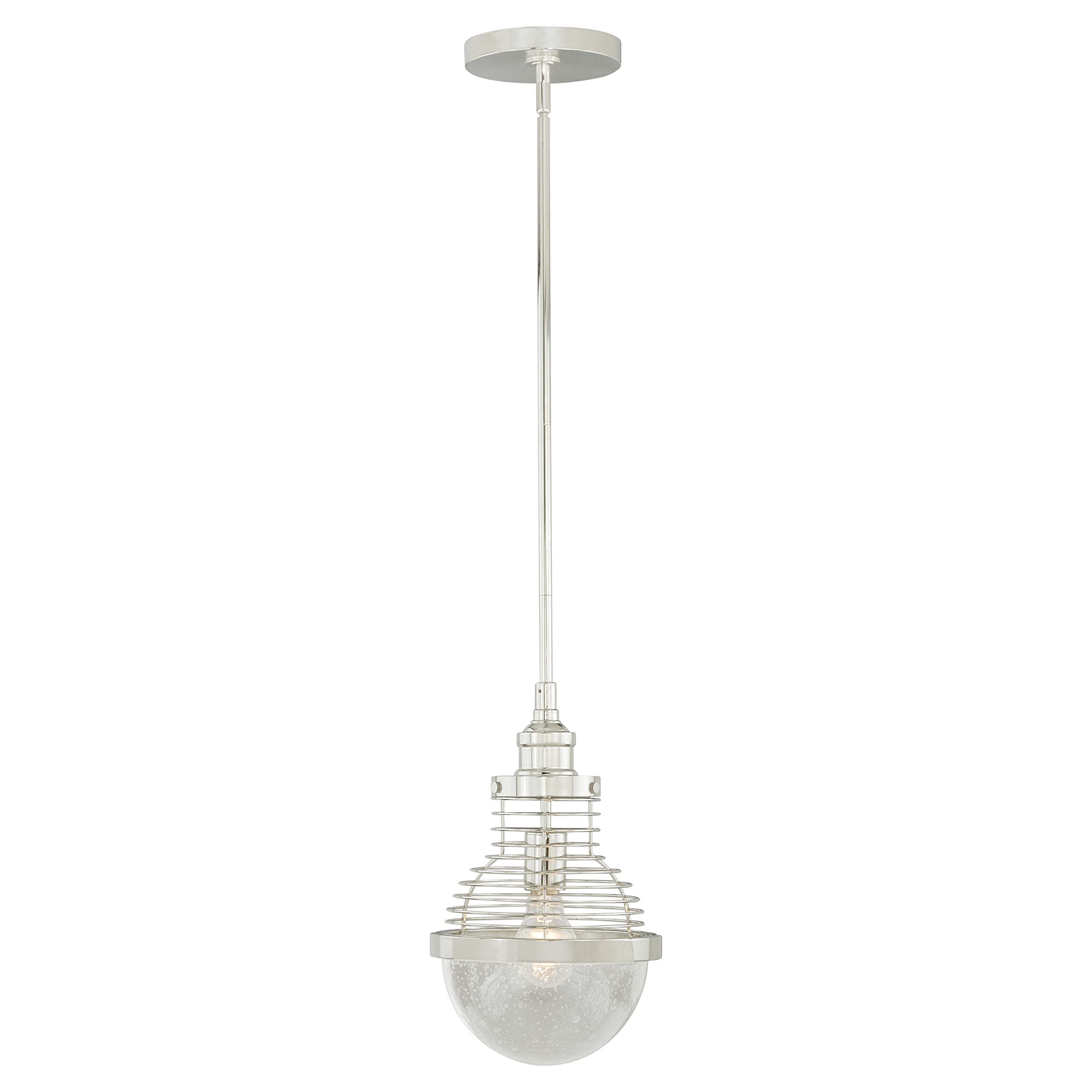 Vaxcel P0078 8-Inch Mini Pendant, Polished Nickel