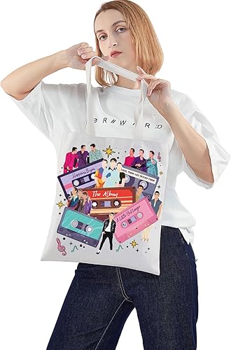 Miniatura 3 de WZMPA Rock Band Tote Bag Singer Album Gift Singer Musical Reutilizable Bolsa de Comestibles Para Fans de la Música