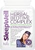 SleepWell - Herbal Sleeping Tablets for Adults - Enjoy 30 Calm Nights - Natural Magnesium Sleep Complex - Passion Flower, L-Tyrosine, Lemon Balm, Lavender, Chamomile, Vitamin B3 B5 B6 B7 – 60 Capsules