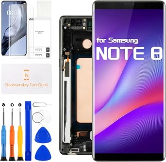 Incell LCD Display for Samsung Galaxy Note 8 Screen Replacement with Frame, 6.3 inch Touchscreen Digitizer Assembly with Tool Set, SM-N950F SM-N950U SM-N9500 SM-N950W