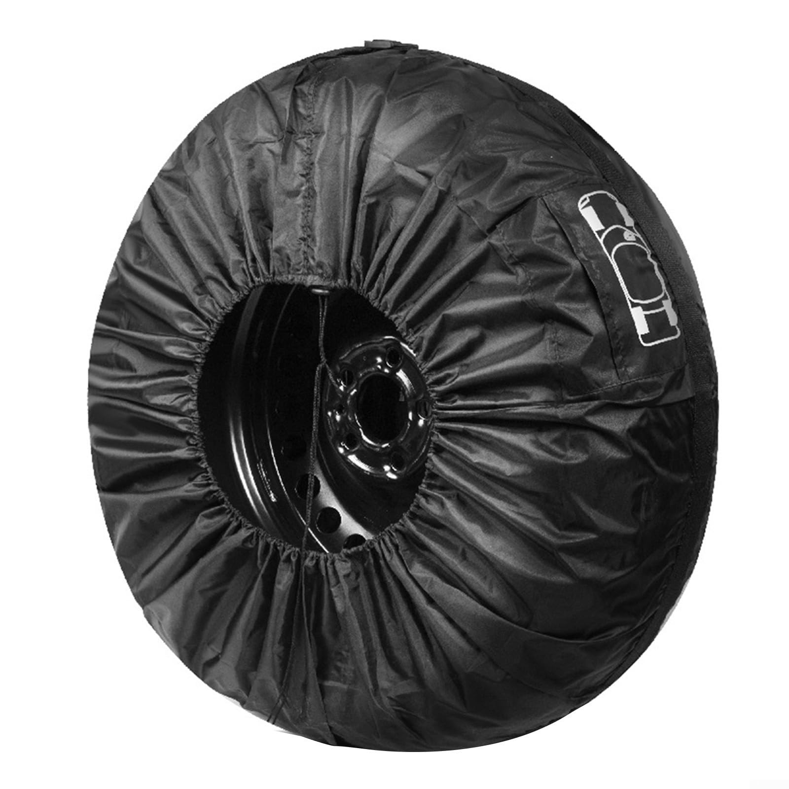 Custodia protettiva regolabile per pneumatici di scorta, con maniglia, per auto, SUV, furgoni, camion, con cinghie laterali per mantenere la ruota pulita e sicura durante i viaggi (48,3 - 58,4 cm)