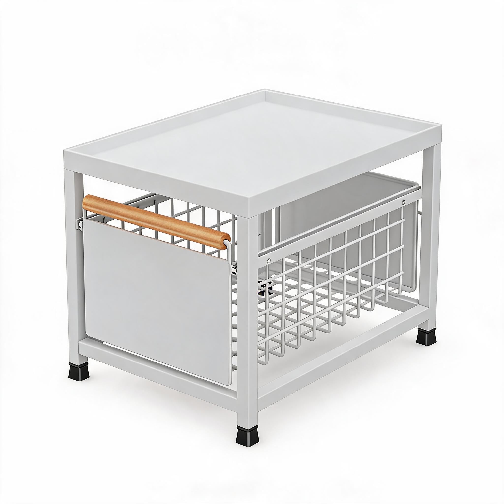 Étagère de rangement coulissante pour évier sans installation