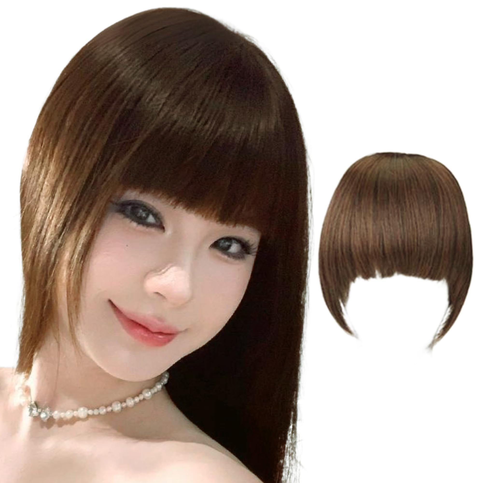 Amazon.co.jp: GFun 前髪ウィッグ ぱっつん 超厚め 2倍毛量 小顔