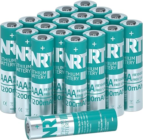NRT Paquete de 10 pilas AAA triple A de 1.5 V 1200 mAh de mayor duración de potencia AAA de litio baterías, no recargables (10 unidades)