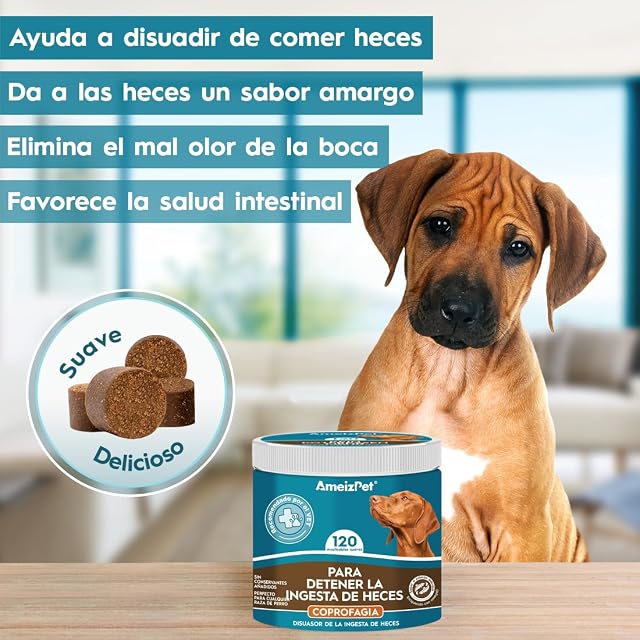 Foto 3 de 6 de AmeizPet Golosinas Anti-Coprofagia, Salmón, 120 Snacks para Perro, 270g