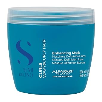 Alfaparf Milano Semi Di Lino Curls Enhancing Mask for Wavy and Curly Hair - Hydrates and Nourishes - Reduces Frizz - Protects Against Humidity - Vegan-Friendly Formula