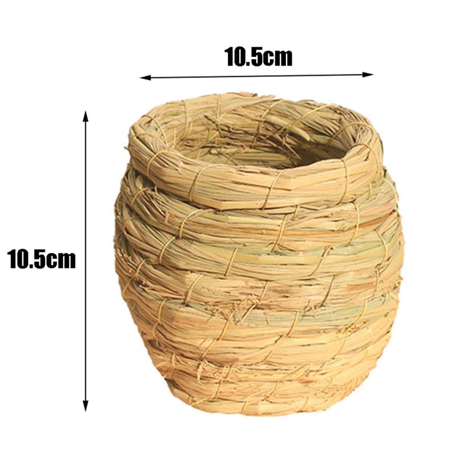 Nido de pájaro de Fibra ecológica, Utilizado para Descanso y cría de aviario para Loro Canario, pequeño, Grande, Extra Grande, 2 Piezas (tamaño: 4.7 x 4.9 in)