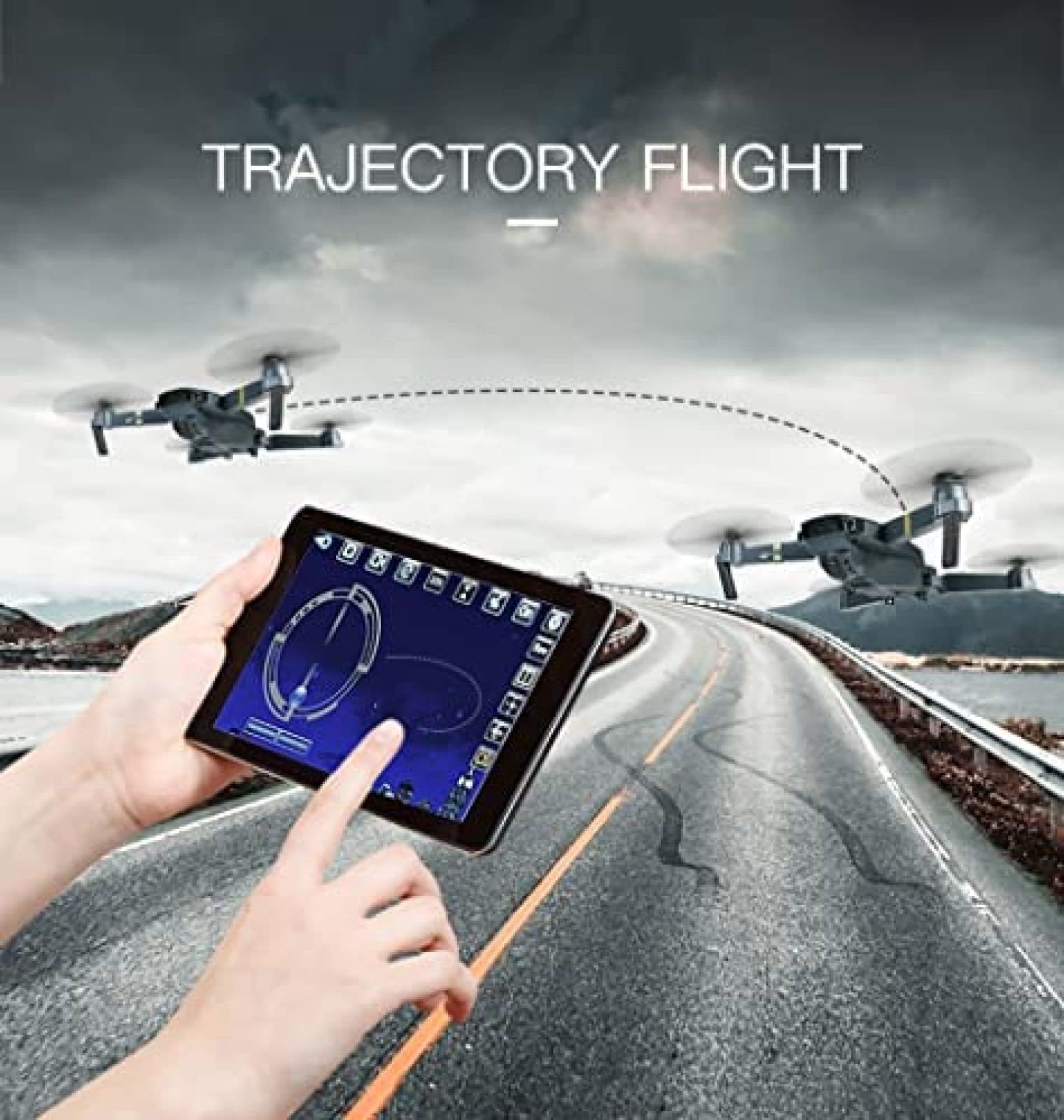 Drone Telecomandato Quadricottero Per Fotografia Aerea Esterna RC Pieghevole Con Fotocamera 4K HD, Drone Telecomandato Per Quadricottero Per Fotografia Aerea Esterna RC - WiFi FPV Live Video,Batte