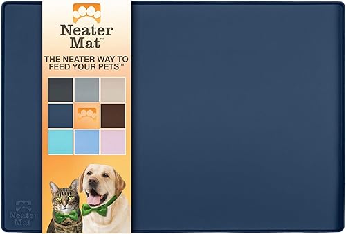Miniatura 50 de Neater Pet Brands Neater Mat - Tapetes para mascotas para comida y agua, tapete de silicona impermeable, bandeja de alimentación, tapete de comida