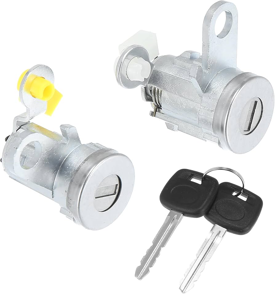 X AUTOHAUX 1 Pair Door Lock Cylinder Set Kit with 2 Keys for