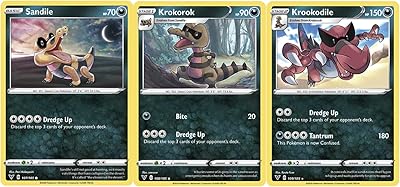 pokemon krokorok card Amazon.com: Pokemon Krookodile, Krokorok and Sandile main image 1